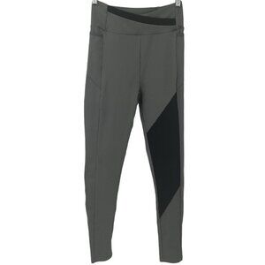 Gymshark Cross Waist Asymmetrical High Waisted Leggings Size S? Gray Black